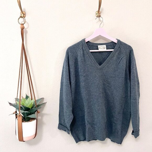 Lambs Wool The Edinburgh Woollen Mill Blue Sweater Size 44 - Picture 1 of 5